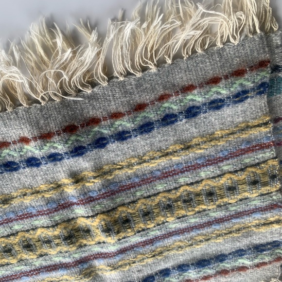 Beautiful vintage 1970s grey wool Guatemalan placemats perfect boho home decor - Picture 2 of 8